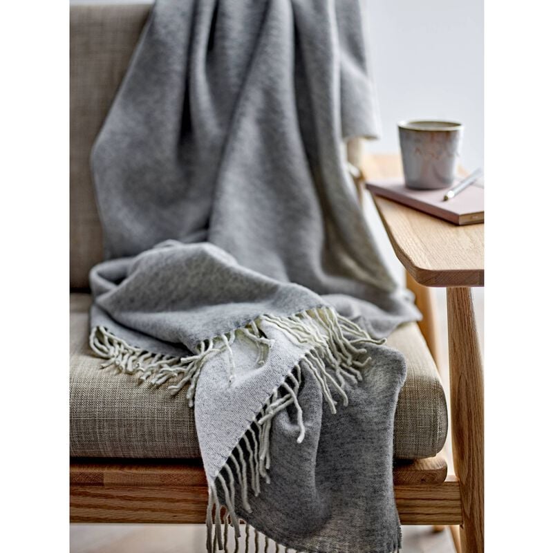 Södahl Plaid 130 x 170 cm i light grey doubleface, Tranquil